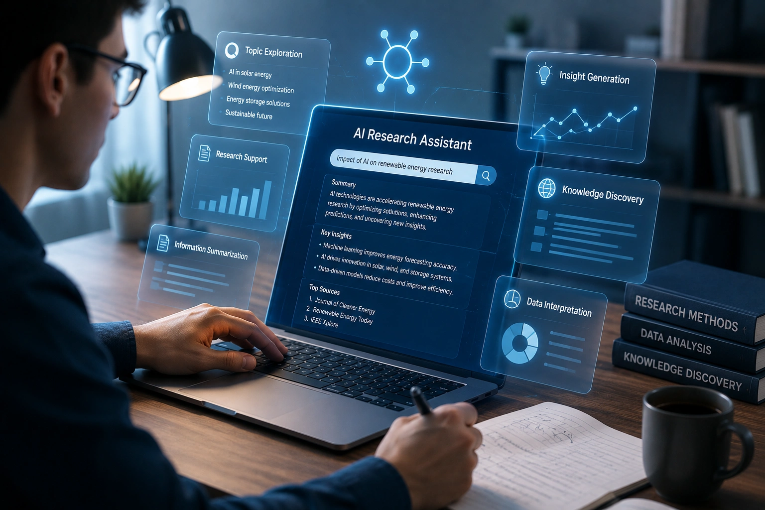 AI Research Assistant illustration