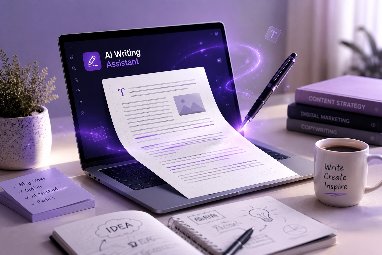 AI Writing Assistant illustration